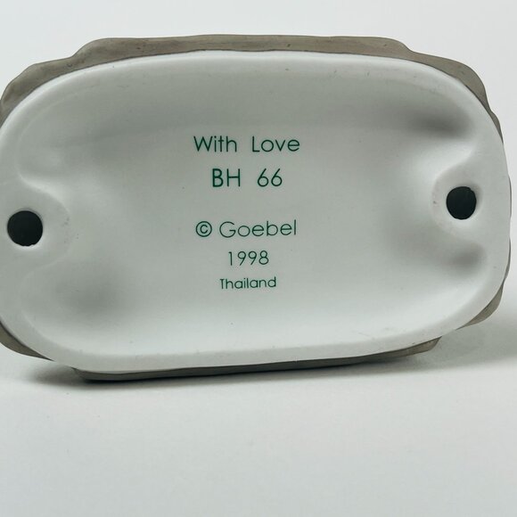 Hummel Goebel 1998 "With Love" BH 66 Figurine Girl & Teddy Bear  Porcelain - Picture 9 of 10